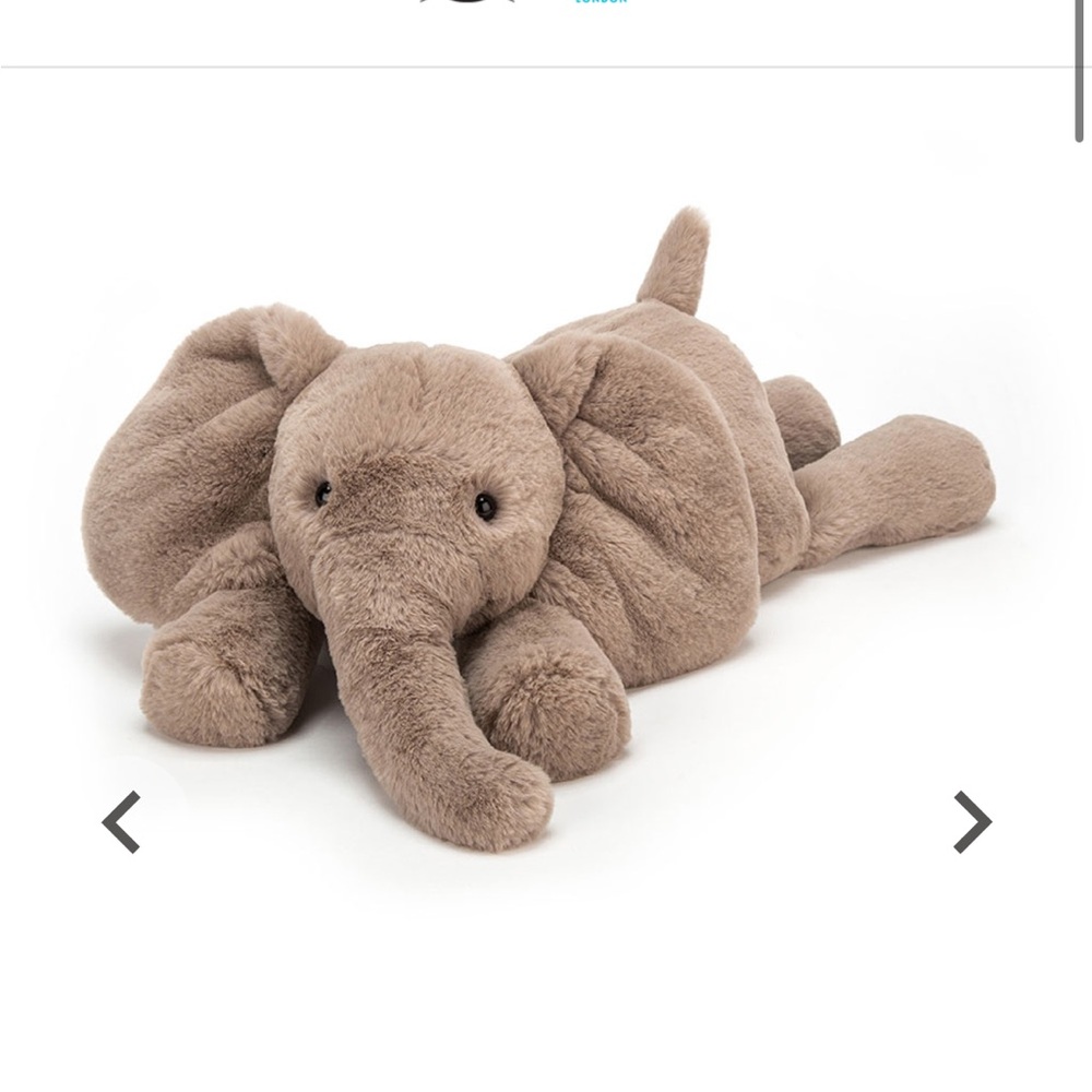 Jellycat Smudge Elephant 16" Plush Stuffed NWT 🐘🤍🐘